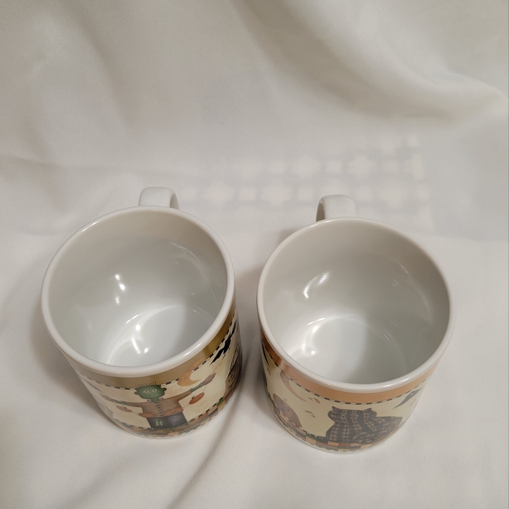 Sakura Debbie Mumm 2001 Fall coffee mugs Halloween stoneware - Picture 3 of 4